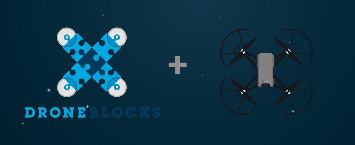 DroneBlocks's tweet photo. We just launched our new introduction to DroneBlocks with Tello EDU course. We're very excited about this new drone and its capabilities. Be sure to sign up (it's free) and take your programming skills to the air! https://t.co/hUYimLZTfQ @DJIGlobal #dronesforgood #STEMeducation https://t.co/A8ktA3AQn0