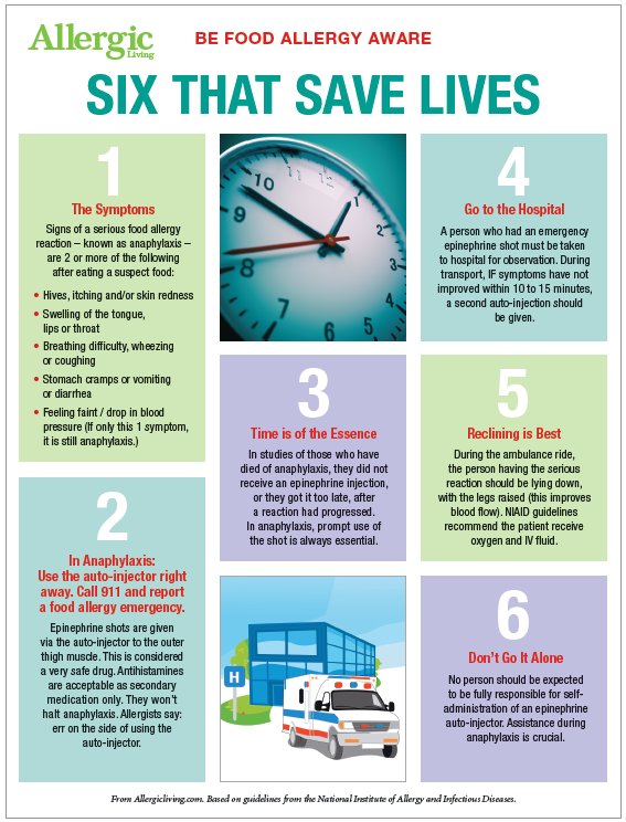 Knowledge is power. A great and simple guide for anyone to follow in the event of a food allergy emergency.