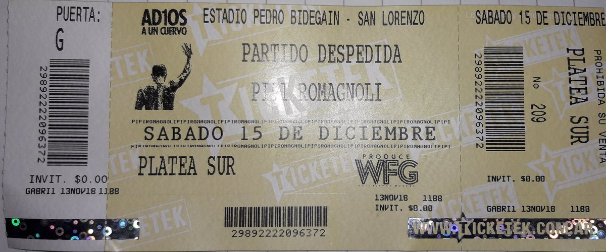 BRomeoPilar's tweet image. Cuervo/a!!T keres ganar esta Platea Sur para ver la despedida de nuestro ídolo,el Pipi Romagnoli??
Lo q tenes que hacer es seguirnos en nuestra fan page,instagram y twitter,y comentar con los tres últimos números del dni
Sorteo:viernes a la tarde
Suerte!!
#SomosSanLorenzoEnPilar