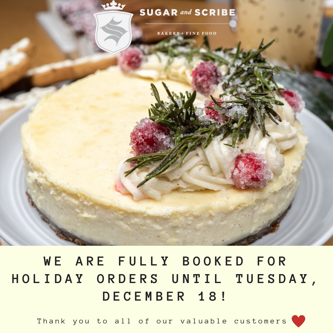 *IMPORTANT* We are fully booked for orders until Tuesday, 12/18. Please call (858) 274-1733 or stop by to place your orders for pick-up or delivery on or after this date. Check our website for availability: bit.ly/2PxP9Lt #lajolla #sandiegoeats