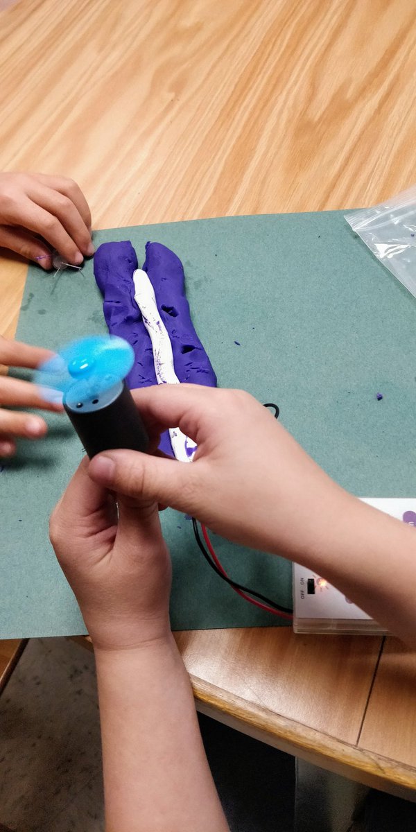 This month in eSTEM, PYP students are exploring electrical circuits.  Last week, 1st grade learned about the basics of  batteries(cathode, anode, electrolyte) and circuits. #squishycircuits #STEM #loomischarter #ibpyp @LoomisUSD #lusded