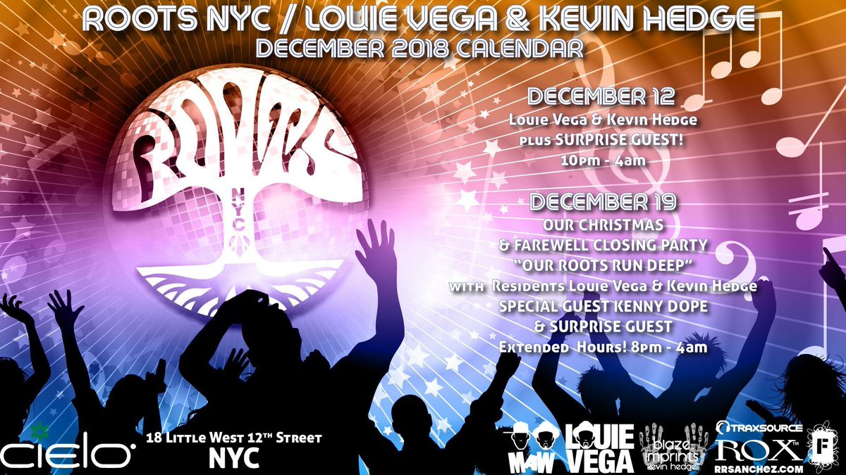 TONIGHT | There’s only two nights left. Come dance the night away with Roots NYC, Louie Vega and Kevin Hedge!