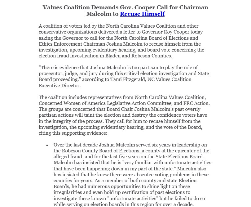 Joe Bruno On Twitter Nc Values Coalition Is Calling On