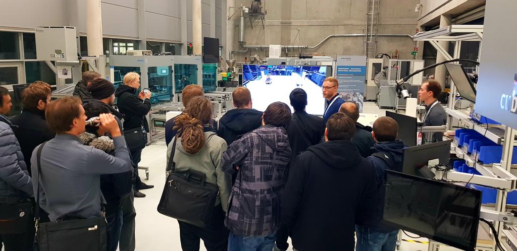 Thilo Zimmermann (@thilozimmermann@bsky.social) (@thilozimmermann) on Twitter photo Evening program of ROS INDUSTRIAL CONFERENCE (#riceu2018):
lab tours @Fraunhofer_IPA.
First stop @APZ_I40,
<a href="/Peehaa91/">Philipp Schnattinger</a> presenting #Cloud #robotics use case with #augmented #reality.
#AR #AI
#robatwork Evening program of ROS INDUSTRIAL CONFERENCE (#riceu2018):
lab tours @Fraunhofer_IPA.
First stop @APZ_I40,
<a href="/Peehaa91/">Philipp Schnattinger</a> presenting #Cloud #robotics use case with #augmented #reality.
#AR #AI
#robatwork
