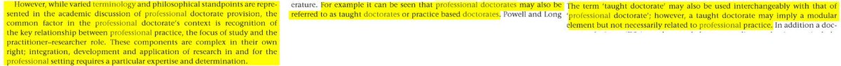 Pietro_Manzella's tweet photo. #professionaldoctorats are also called #taughtdoctorates or #practicebaseddoctorates (N. J. Lee, Achieving your Professional Doctorate: A handbook, 2009). 
Can they be used as synonyms for #Industrialdoctorates or to translate Italy's #dottoratiindustriali? #FPML2018 #WordsMatter https://t.co/H3BcXgRphN
