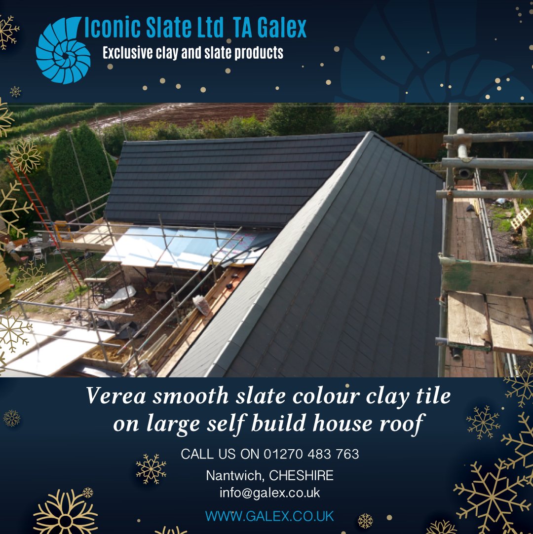 galexltd's tweet image. Verea smooth slate color clay tile on large self build house roof!
Call us on 01270 483 763.

#roofing #rainscreensystem #cladding #ventilatedfacades #slateroofing #rooftop #naturalslate #roofingcontractor #roofculture