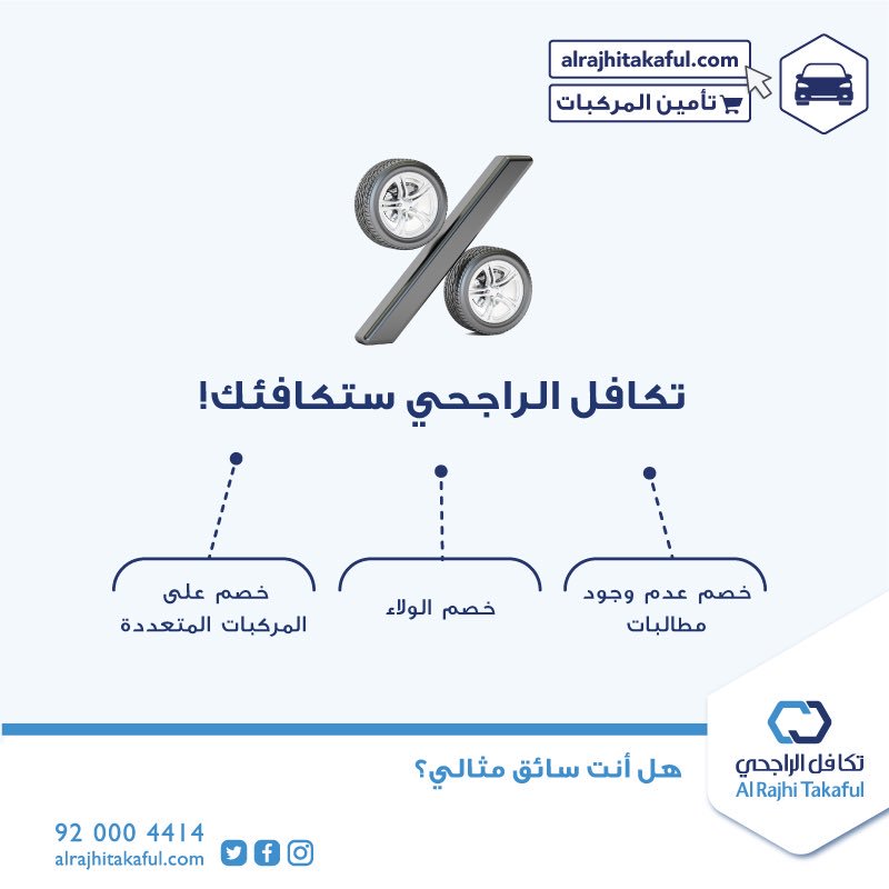 تكافل الراجحي On Twitter يكافئك تكافل الراجحي إذا كان لديك سجل خالي من المطالبات أو إذا كنت قد قمت بالتأمين أكثر من مركبة معنا أو إذا كنت عميلا دائما معنا تكافل الراجحي