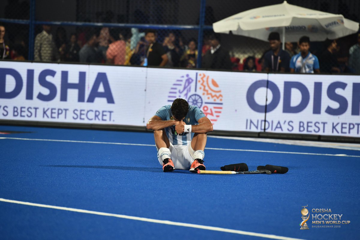 FIH_Hockey's tweet photo. Sorry to see you go @ArgFieldHockey 
Odisha #HWC2018 Bhubaneswar 
📸FIH/@GettySport https://t.co/CifjtGSYUE