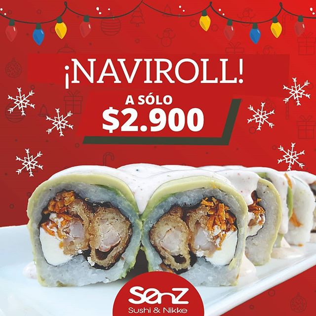 En el mes de Navidad #RollDelMes 💓 Te presentamos #Naviroll 😘Camarón tempura, queso crema y camote crispy. Envuelto en palta con salsa acevichada 💓😍 Ya puedes venir a probarlo 😍 Te va a encantar 😎