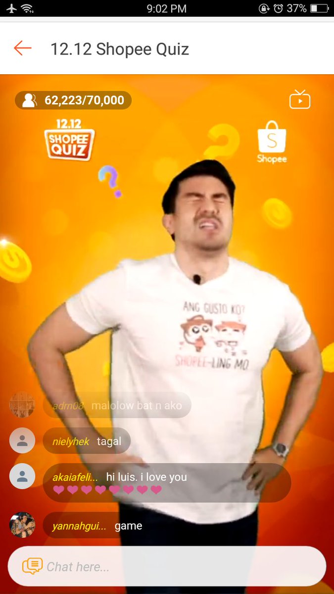 dyaneh27's tweet photo. @ShopeePH Yung tshirt na lang po ni luis huhuhu. Lintek na hello kitty yan. Sabi ko na babae eh! Nalinlang ako nung whiskers! Yawkuna sakanya! Nakakaiyak sa inis! Hahahaha pero sulit sa screen shots ni lucky host😍 #ShopeeQuizPH https://t.co/RCf1zPj2aN