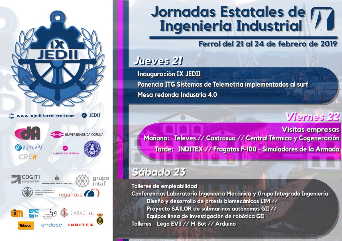 Chicos, hoy os traemos un cartel informativo con lo que os podéis encontrar en las JEDII de este año en Ferrol, si venís claro 😜.
No os lo perdáis😲 , INSCRIBIROS YA en nuestra página web 🤭.
➡️➡️➡️➡️ ixjediiferrol.creii.org