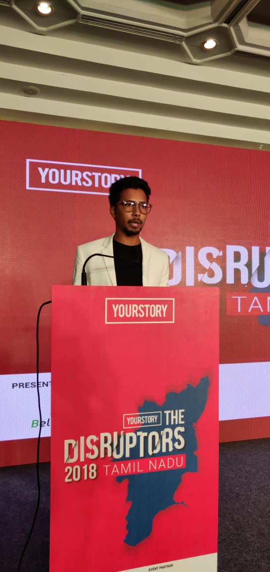 YourStoryCo's tweet image. &quot;Blockchain is the fastest industry to reach trillion dollar mark&quot; - Santhosh Palavesh, CIO, @Belfrics, at #YSDisruptors  2018.