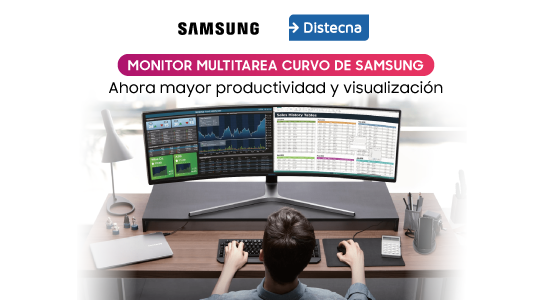 DistecnaChile's tweet photo. Los monitores curvos de Samsung permiten tener una pantalla multitarea para revisar varios archivos o documentos simultáneamente. Con tecnología de vanguardia, alta calidad de imagen y conectividad mejorada, disponibles en Distecna Chile. https://t.co/dwaXAZAm1A