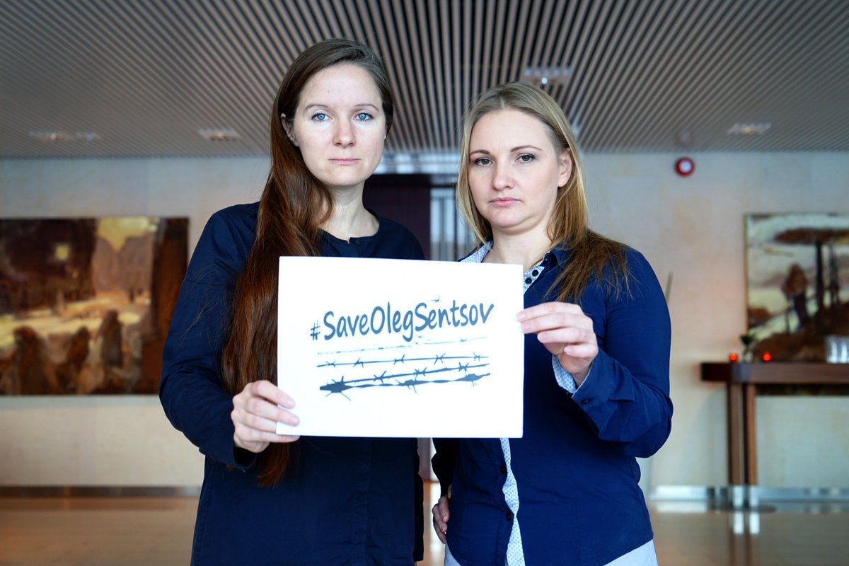 nhc_no's tweet image. NHC and others at the Anna Politkovskaya conference 2018 joins the global #SaveOlegSentsov campaign demanding the unconditional release of Oleg Sentsov and other Ukrainian political prisoners held in #Russia!