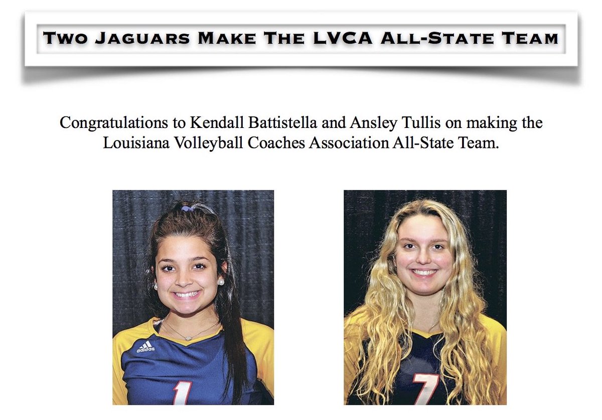 Two Jaguars make the LVCA All-State Team!
