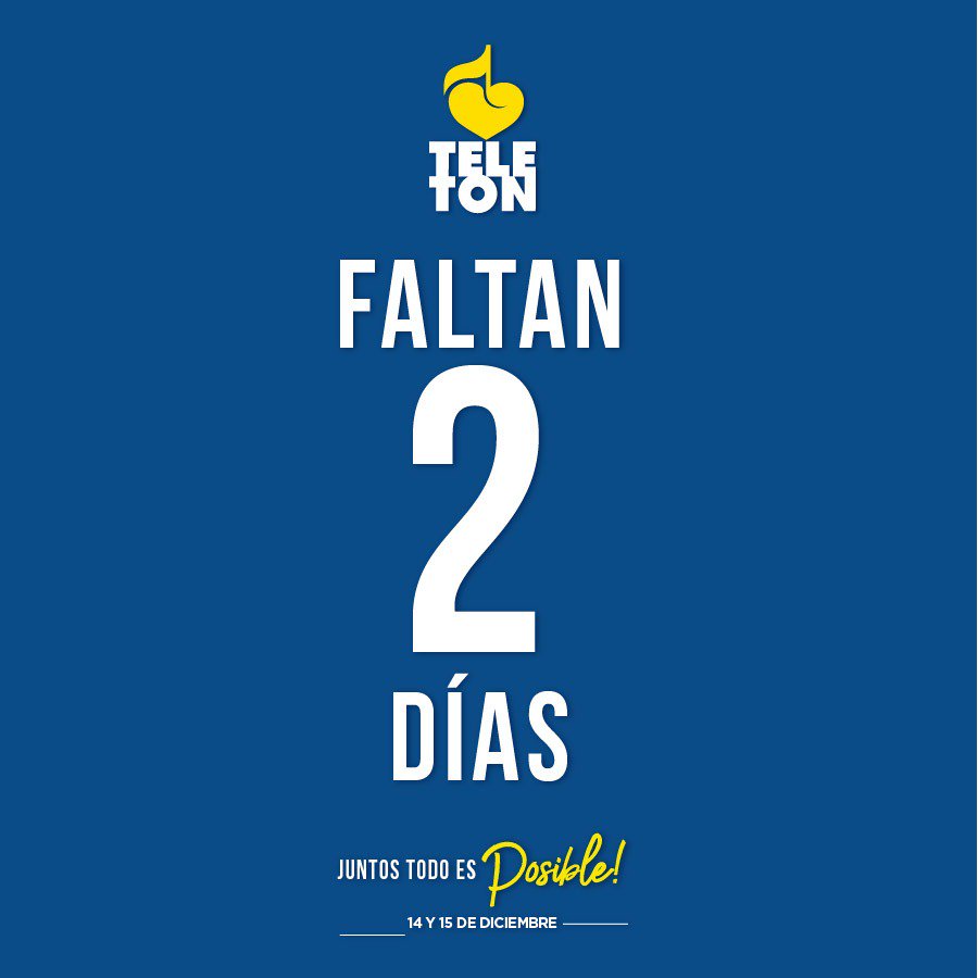 💙 ¡Faltan 2 días para unirnos y decir #JuntosTodoesPosible en #TeletónSV! 💛