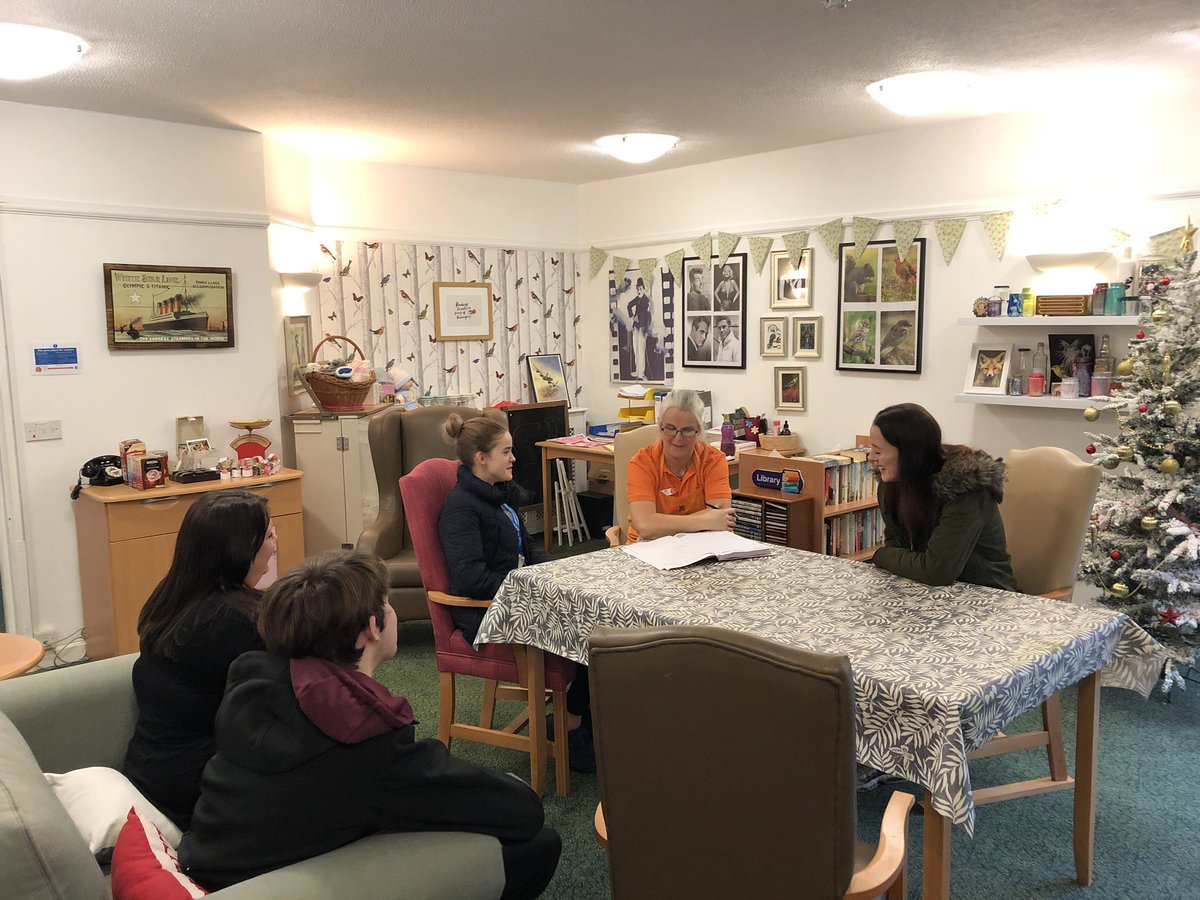 Sharna, Billie and Liam at Oakwood House Care Home discussing their social action project! @ncs <a href="/NorwichCityCSF/">Norwich City CSF</a> <a href="/norwichcollege/">City College Norwich</a>