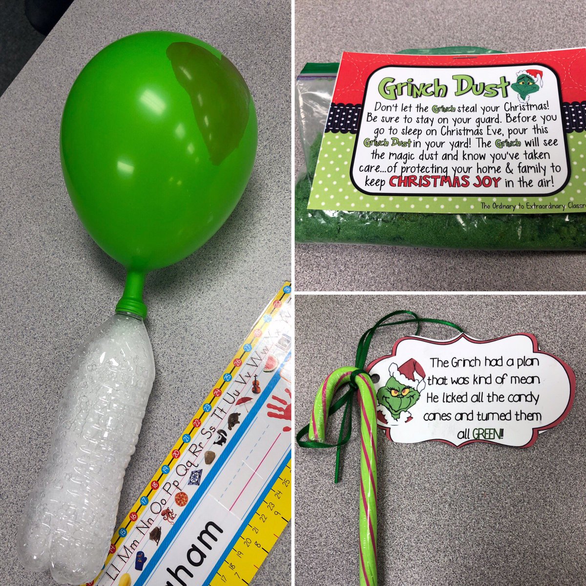 RdeKindergarten's tweet photo. How do you make the Grinch’s heart grow? With vinegar and baking soda, of course! What a fun lesson in Mrs. Wall’s kindergarten class!! #RDEholidaylearning #STEMtastic https://t.co/oxG195rsIG