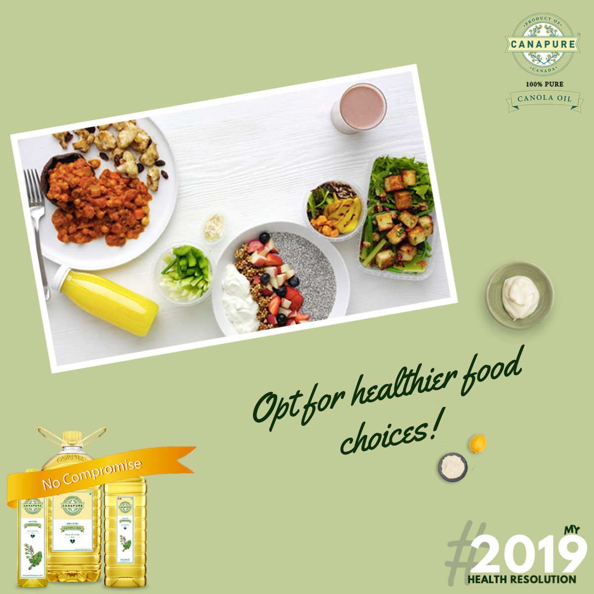 CanapureIndia's tweet photo. #My2019HealthResolution is something we feel everyone should take!
Tag that friend of yours who should opt for healthier food choices. https://t.co/zBfZEWdLx8