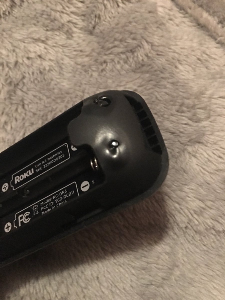 SouthernPR's tweet image. What a shock to be laying in bed watching tv using @RokuPlayer &amp;amp; have the remote start smoking &amp;amp; melting!!! Thank goodness hadn’t fallen asleep &amp;amp; able to catch before a fire. Could have been seriously injured