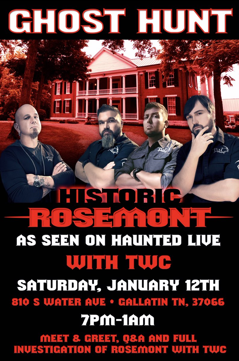TNWRAITHCHASERS's tweet photo. ✸5 TICKETS LEFT ✸
Click the link below to secure your spot 👻
https://t.co/MGrbEQSy41
#WraithNation #TWC #WraithTour2018 https://t.co/6uY7PCC9Zj