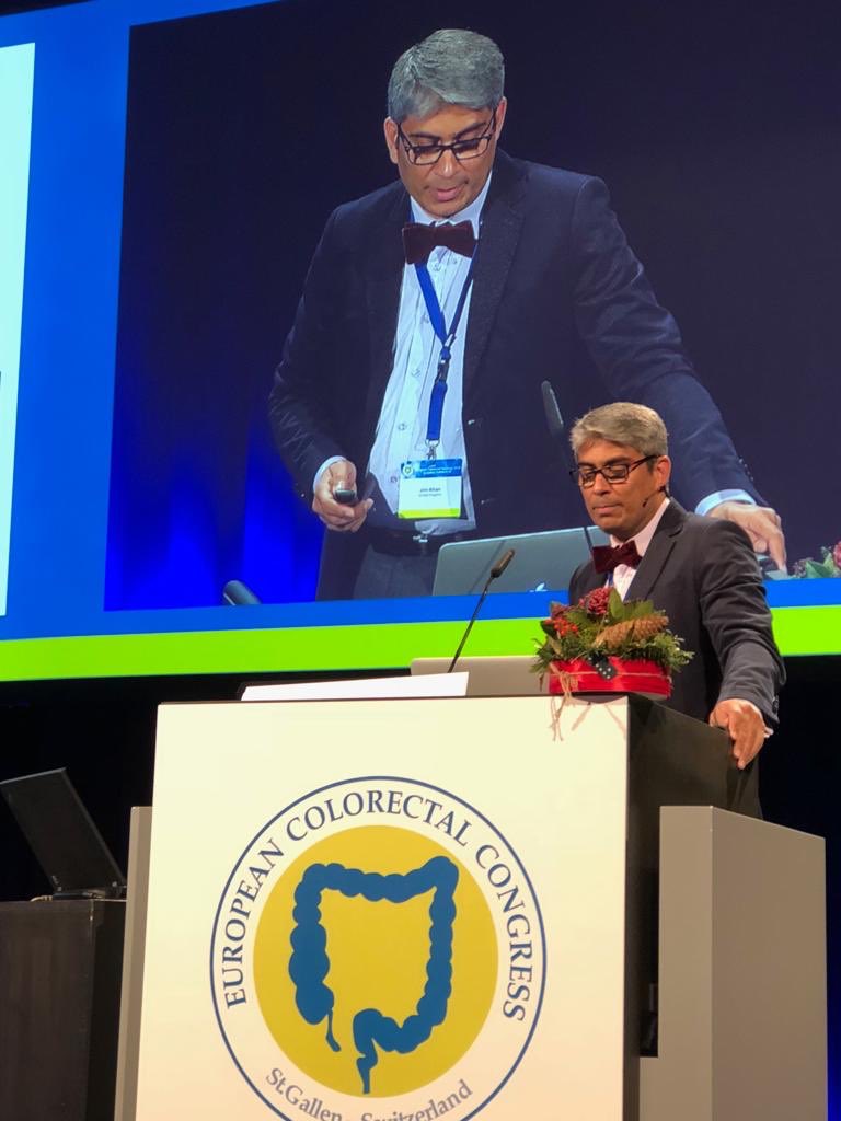 Very honoured and delighted to be at the round table discussion for CME and talk about robotic CME Thank u <a href="/MichelAdamina/">Michel Adamina</a> <a href="/ECCongress/">European Colorectal Congress</a> for the kind invitation