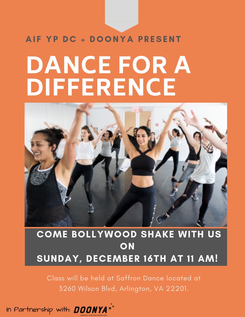 AIFYPDC's tweet photo. Come join our dance circle and dance with us to some fun Bollywood music! We will be there with our dancing feet, will you? Purchase tickets here: 
https://t.co/rnrBeuVCRt https://t.co/BDBczfTP0p