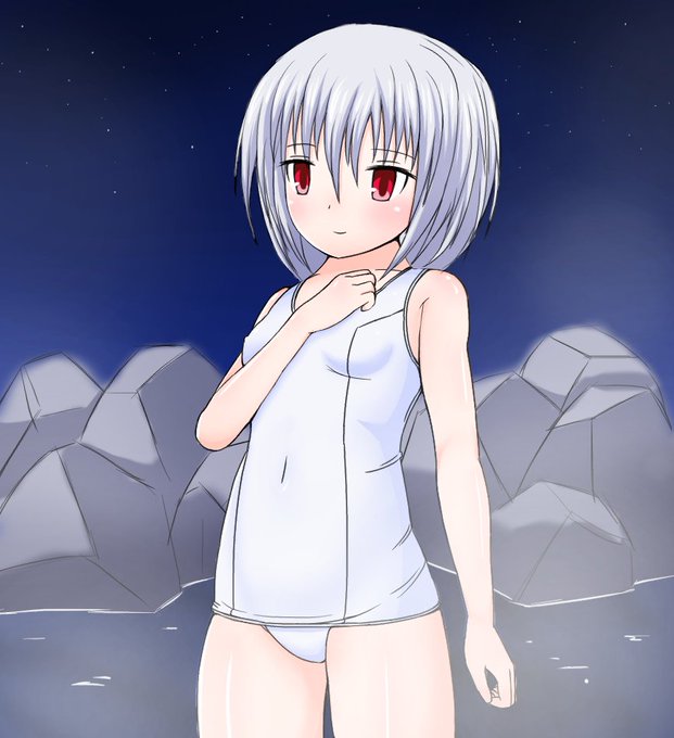 絵164号「白スクさん」
急激に寒くなったので温泉を堪能することに 