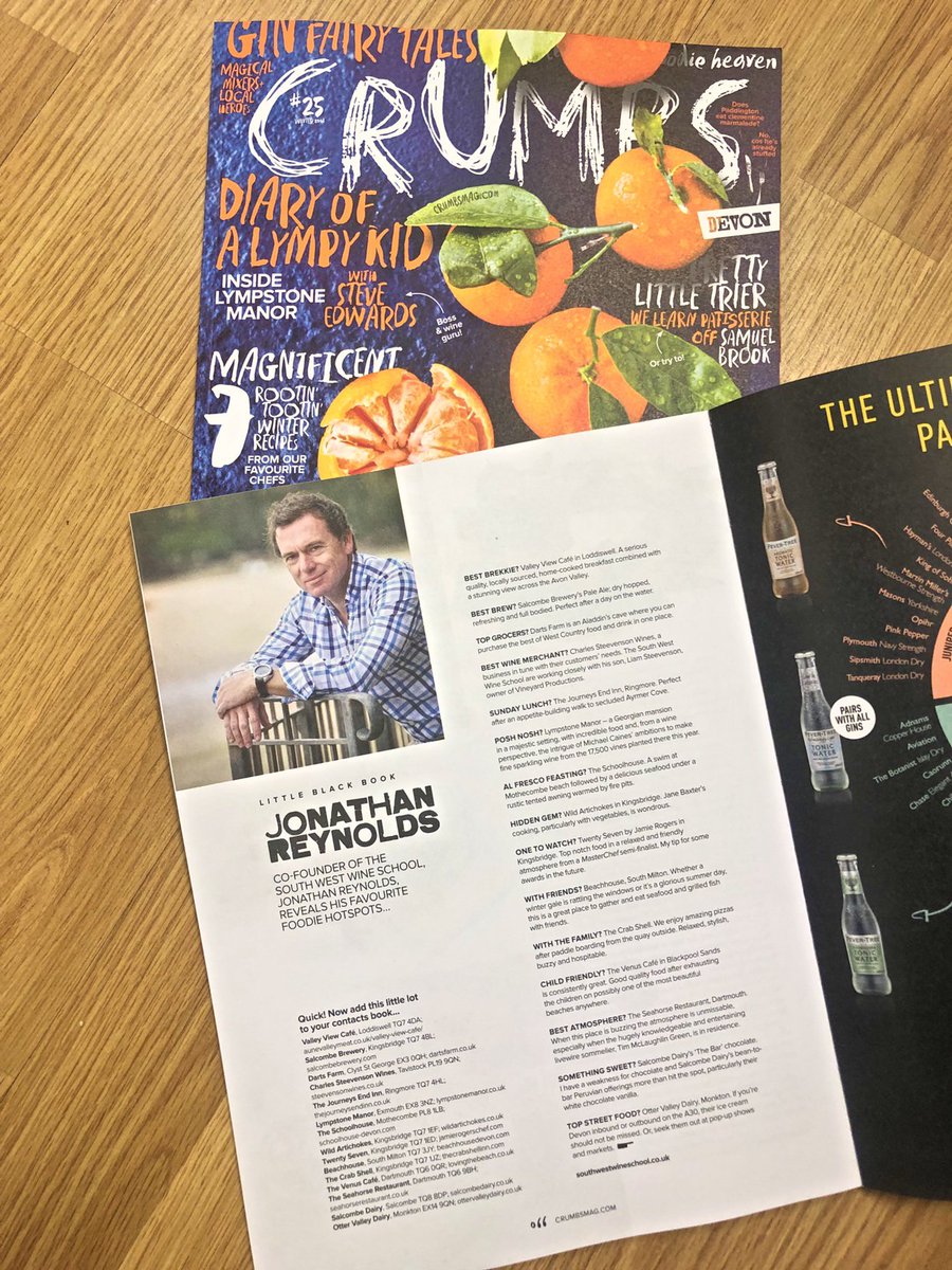 CrumbsMag's tweet photo. Here's Jonathan Reynolds from @swwineschool with his favourite foodie hot spots in #Devon! #LittleBlackBook

Pick up your copy of Crumbs Devon now, or read it here: https://t.co/YDdMszl14X https://t.co/yVDL01yjGj