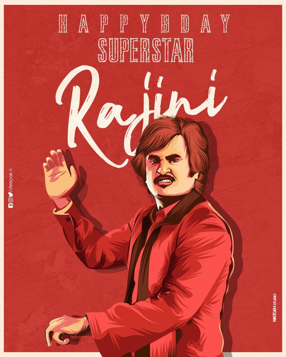deepakn0708's tweet photo. Done an Illustration to the man of style Superstar @rajinikanth
#HBDSuperStarRajinikanth #HappyBirthdaySuperstar
@RajiniFC @rajini_fanclub @karthiksubbaraj @cinemapayyan @itisprashanth @soundaryaarajni @ash_r_dhanush @dhanushkraja
#PettaBirthdayTrEAtSER #nxtgenstudio https://t.co/jdFmDUNcaY