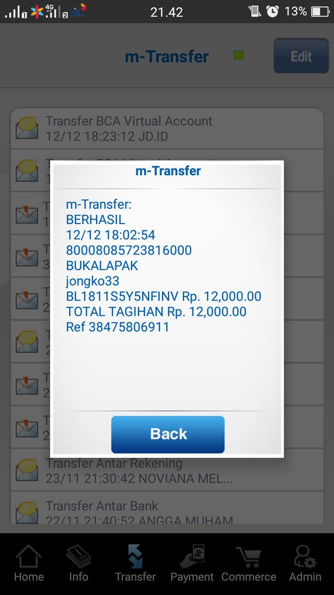 sudah transfer virtual akun transaksi  BL1811S5Y5NFINV pembayaran masih statusnya menunggu..mohon bantuannya <a href="/BukaBantuan/">BukaBantuan</a>