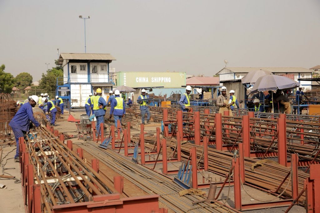 Workers onsite at the Second Niger Bridge. 5th December 2018. Metalwork and concrete casting etc ongoing at the Main Yard in Onitsha870 personnel currently onsite, across all the sites/Yards. :  @nsia_nigeria