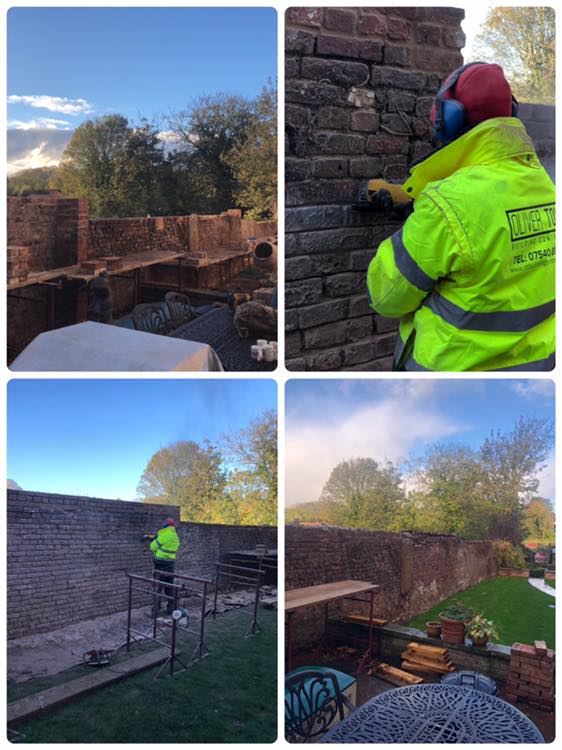 #renovation on this gorgeous old garden wall... one of the teams myriad skills! #building #skim #superiorcraftsmanship #perfection #winterready #buildingcontractors #Louth #Lincolnshirebuilders