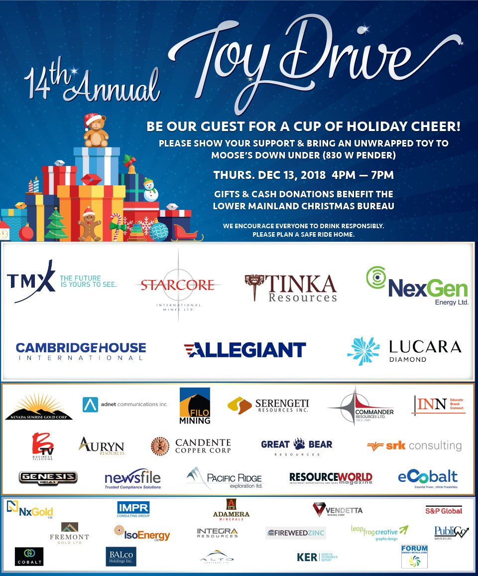 WarnChris's tweet photo. Thanks to the SILVER #MININGFORTOYS SPONSORS: @Fremont_Gold, @FireweedZinc, @ADZ_Adamera, @VendettaMining, @IMPR_Consulting, @SPGlobal, @AlKorelin, @ForumEnergyMC, NXGOLD, iso Energy, Balco Holdings, Go Cobalt, Publico, Leapfrog, S&amp;P Global, Alto Ventures Limited. See you Thurs! https://t.co/wyBHxIE14T