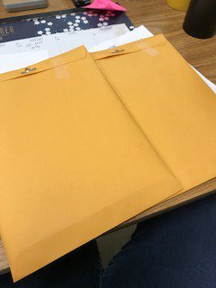 ReedsSpringHS's tweet photo. This might look like two plain manila folders but they contain 24 student writing entries to the Ozark Writer’s League Youth Writing Contest. Fingers crossed we get calls in February saying our writers won some things! #WordyWednesday #WolvesAtWork #GP2L #GP2Write https://t.co/bV7ad3Pr6c
