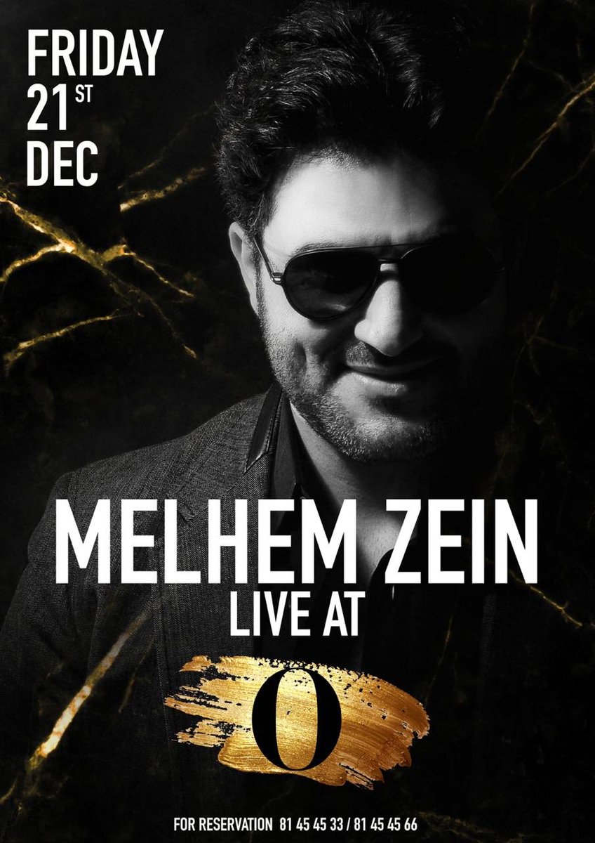 Taking it to the next level with <a href="/melhem_zein1/">Melhem Zein</a> live at O on FRI DEC 21st.
For Reservation: 81 45 45 33 / 81 45 45 66.
