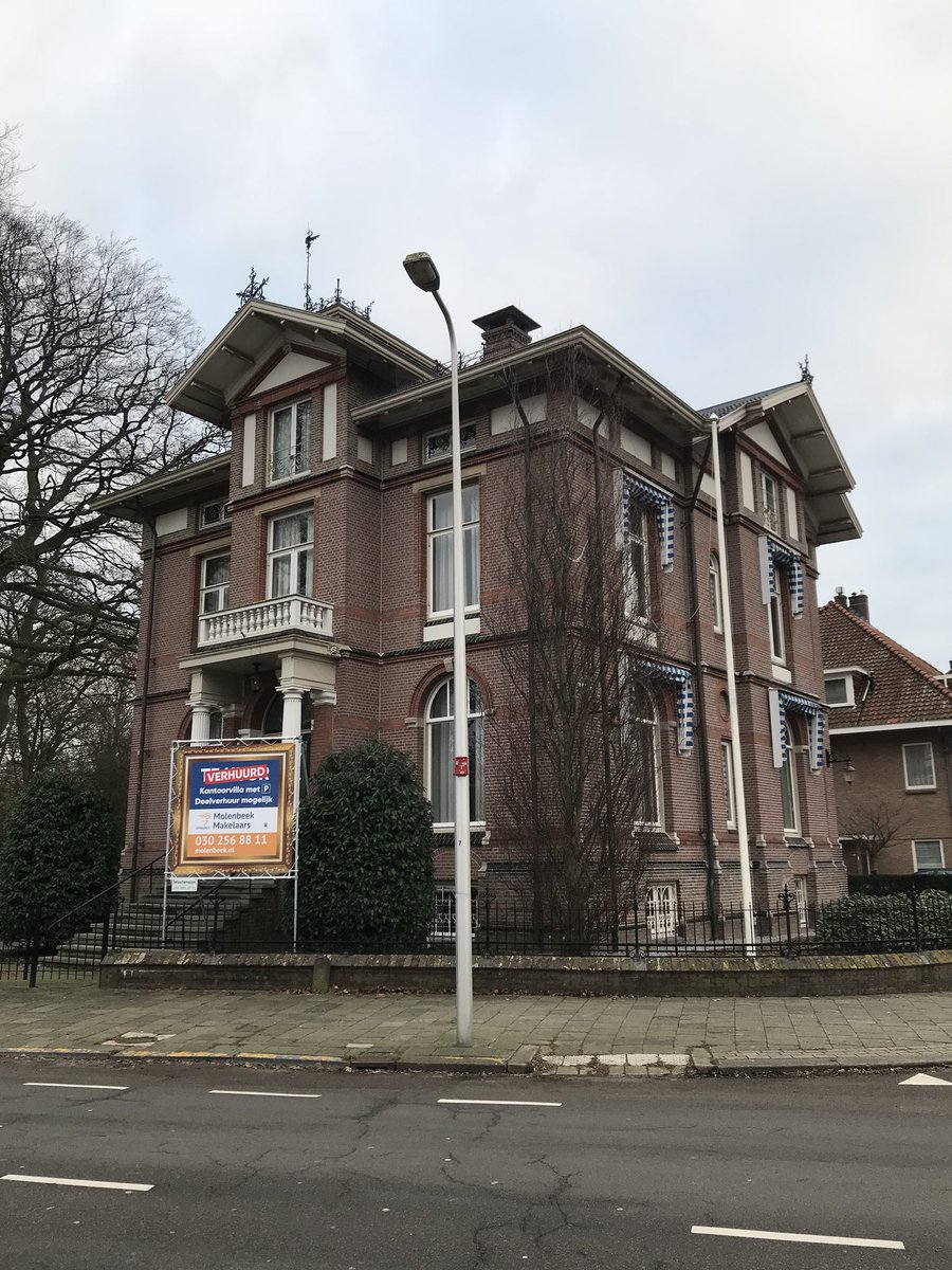 #Verhuurd binnen 2 maanden. Prachtige vrijstaande kantoorvilla aan de Museumlaan 7 #Utrecht Oost