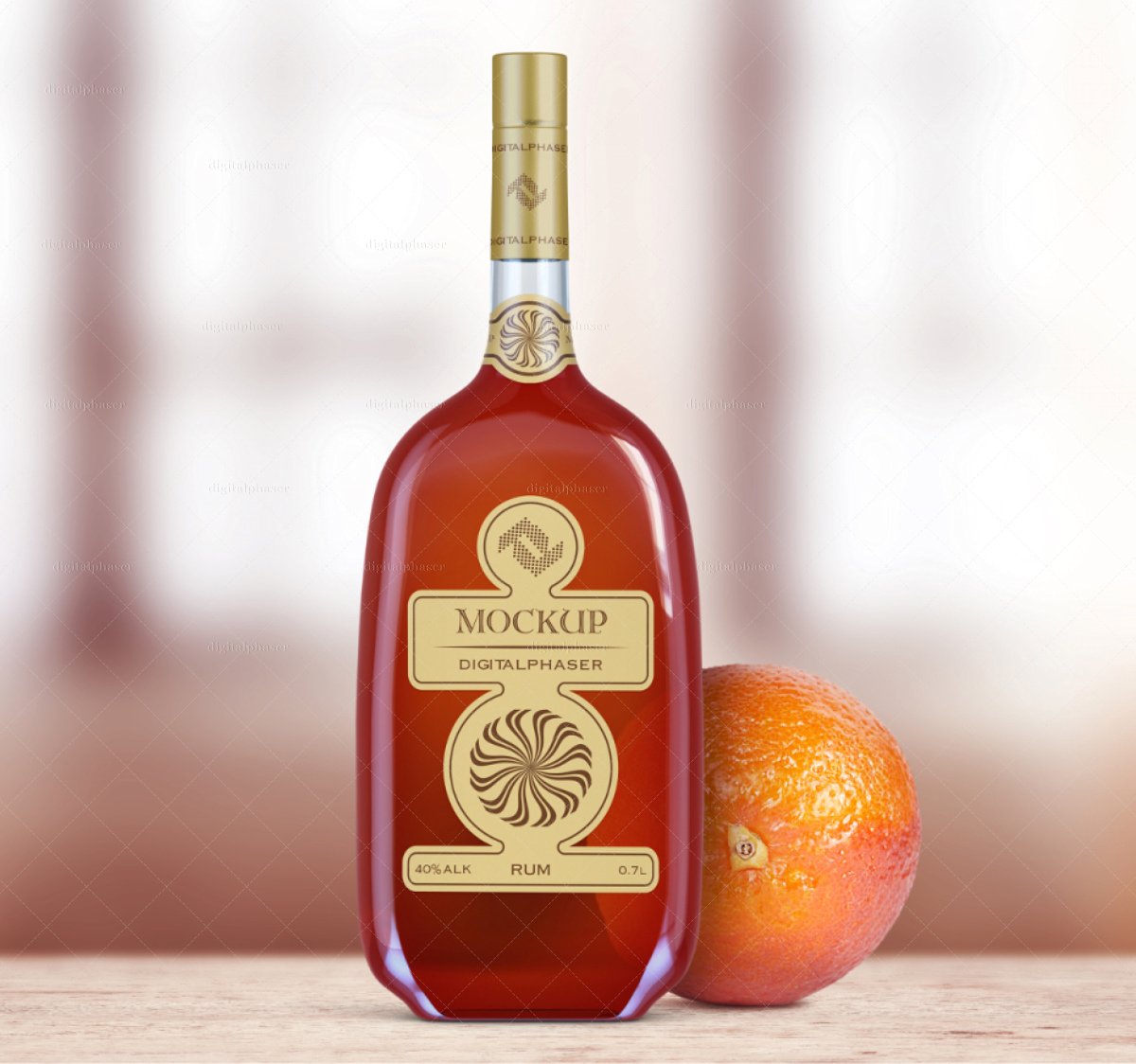 Download Free Digitalphaser On Twitter Full Layered Psd Rum Vodka Grappa PSD Mockup Template
