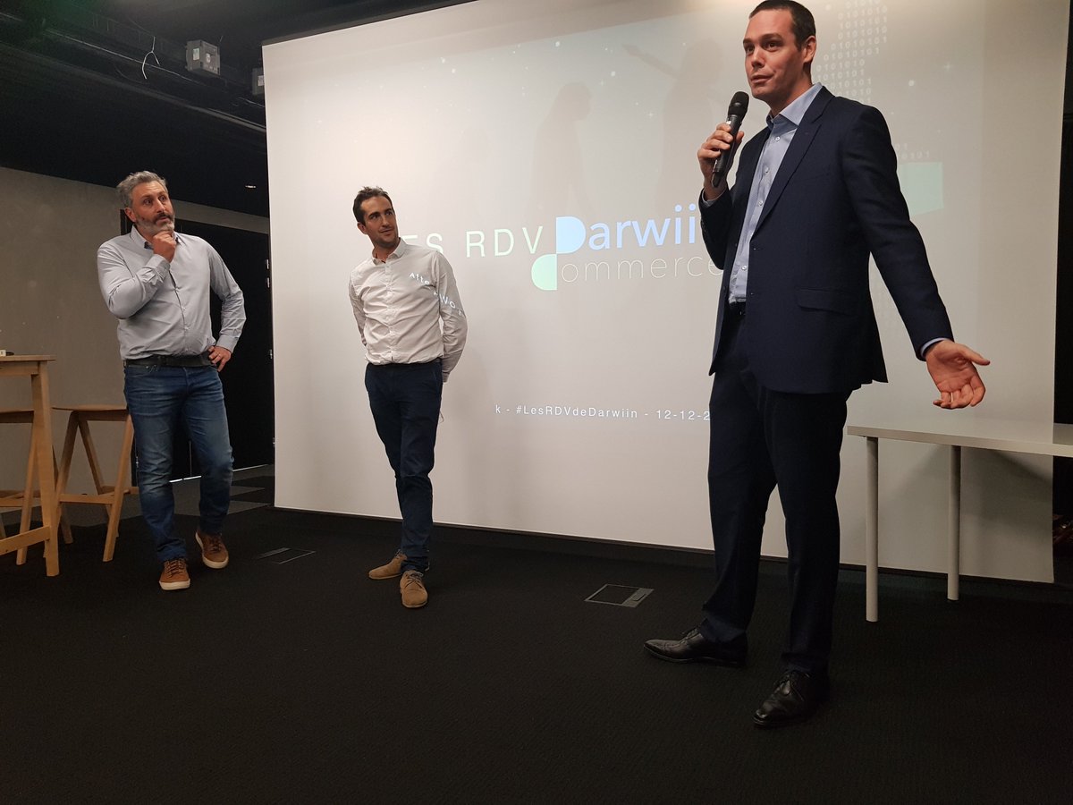 DarwiinCo's tweet photo. #LesRDVdeDarwiin ça commence ! Présentation du concept des 3 associés de ce nouveau RDV du #Retail à #Rennes ! @danielito Vincent Drouet et Frédéric Henry ! https://t.co/Dh7QZaKaSR
