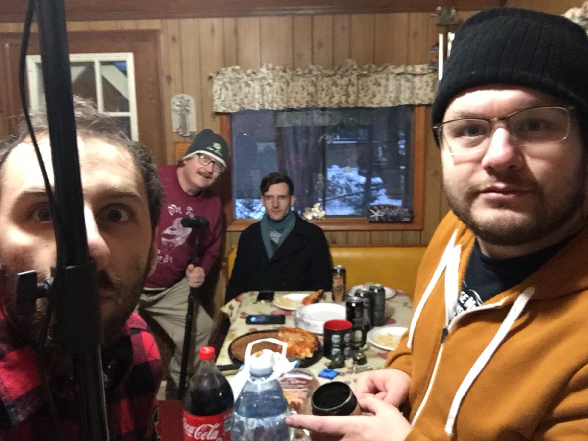 Amazing times #indiefilmmaking in a tiny #cabin in the tiny #frozennorth with some of my favourite #filmcollaborators 
Shoutout to one of our official sponsors <a href="/NickelBrookBeer/">Nickel Brook Brewing Co.</a> , these beers are delicious!!!
#indiefilm #beer #craftbeer #brewery #lowbudgetfilm #skeletoncrew