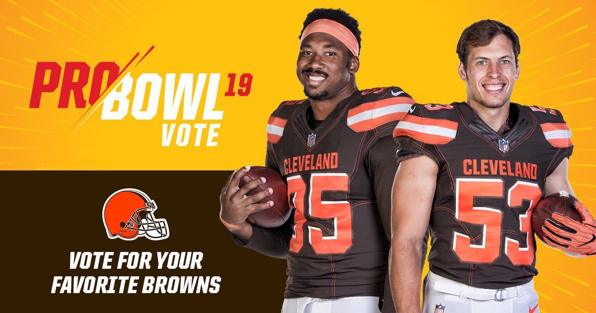 JoeTheScho's tweet image. Browns Fans! Retweets count for TWO votes today!! Be sure to vote for all your favorite Browns players today! #ProBowlVote @TheSchoGoesOn53