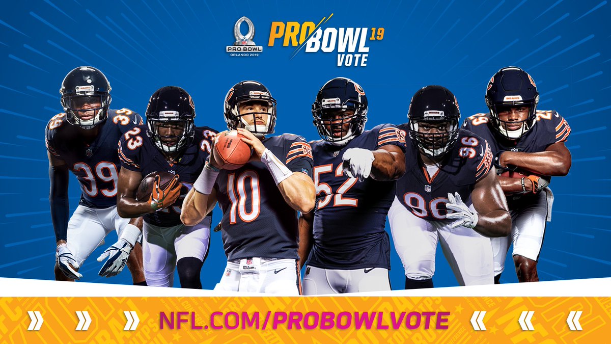 whitesox's tweet image. Show some love to our friends at #DaBears!
 
RT to #ProBowlVote:
@EJackson_4  
Kyle Fuller
@Mtrubisky10  
@52Mack_  
@The_Dream99  
@TarikCohen