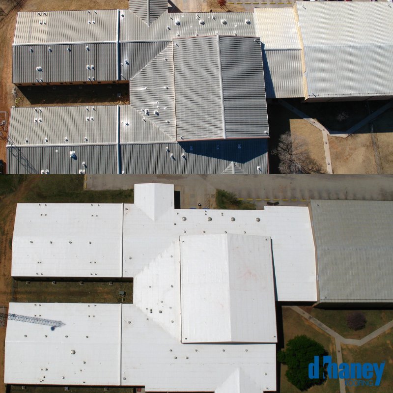 dkhaneyroofing's tweet photo. This #WorkingWednesday, we’re sharing before and after photos of our work on Hawley ISD! We can work on a variety of roofs including Duro-last, #TPO, #ModifiedBitumen and many more.
Learn more about the benefits of our online client portal: https://t.co/6ibiHIJN55 https://t.co/cW9mT2GPfs