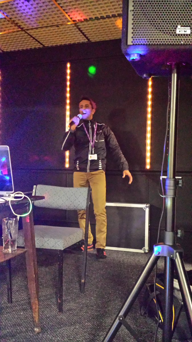 Highlight of the afternoon,  our very own king of kareoke Zerg Raja 🎤  Holly Estate Xmas party! <a href="/zerg_in_oldham/">Zerg Raja</a> <a href="/CafferkyEmma/">Emma Cafferky</a> <a href="/FirstForFCHO/">First Choice Homes Oldham</a>