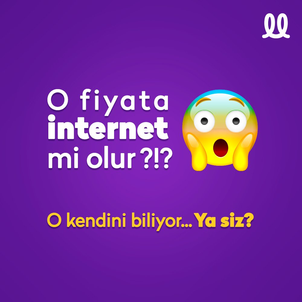 O fiyata internet mi olur! 
Bizde 35 Mbps taahhütsüz, AKN’siz internet 69,90 TL. O’nda bu fiyata çok daha yavaşı hem de taahhütlü.
O kendini biliyor... Ya siz?
Millenicom’lu olmak için >> bit.ly/HiperPaket
#Millenicom