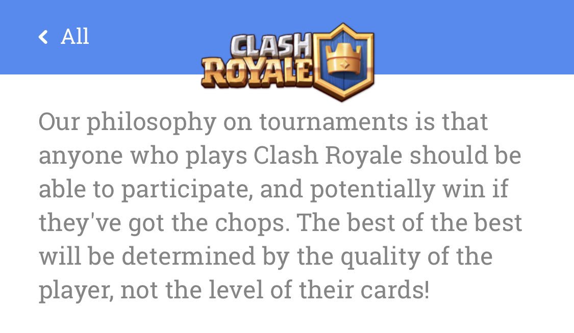 WoodyTalks's tweet image. Disappointed to see @ClashRoyale abandon level 9 Tournament Standard in their Global Tournaments. I hope they return to their old philosophy: clashroyale.com/blog/news/comp…