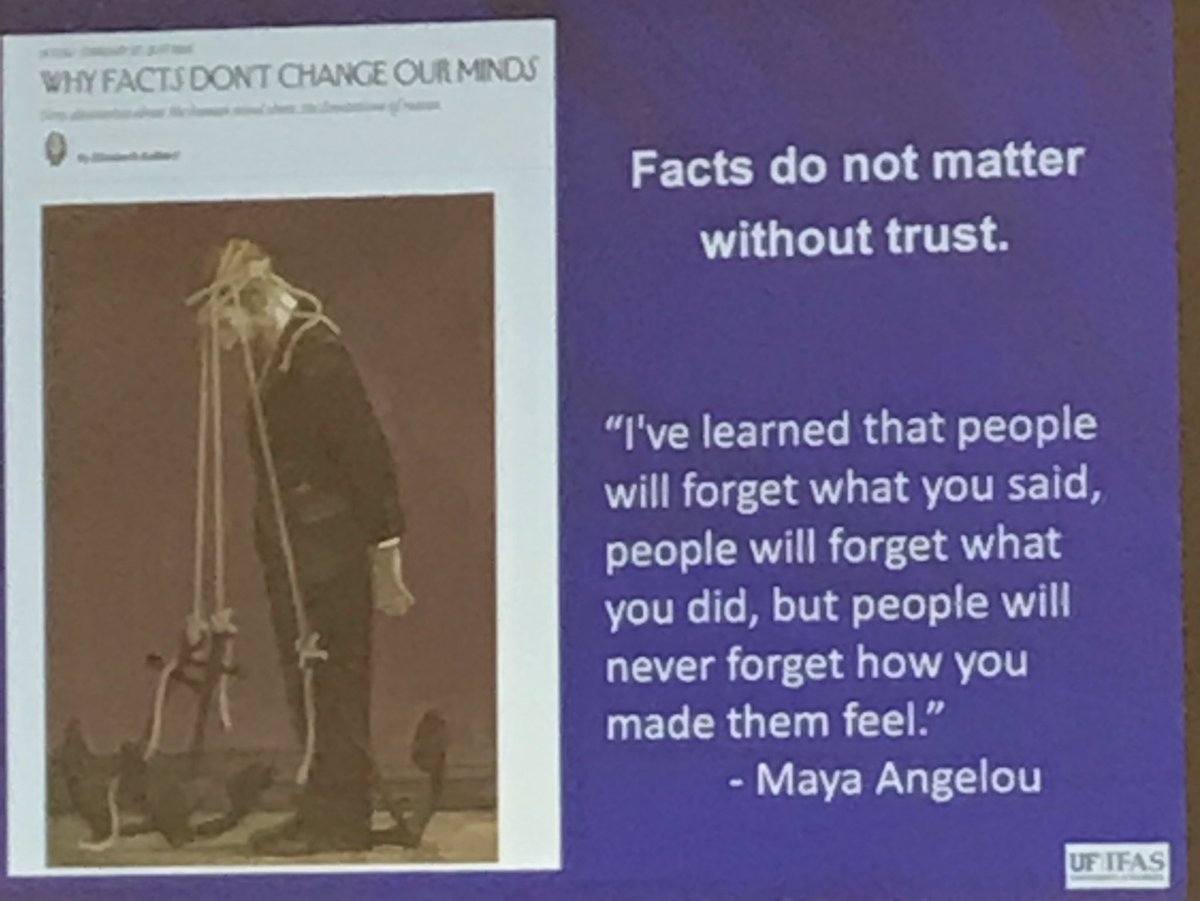 JessicaR_Giles's tweet photo. Guilty of just tying to give facts and science to back up support for Ag innovations. @kevinfolta says we need trust first! #FSC2018 https://t.co/asSeIKDvVc