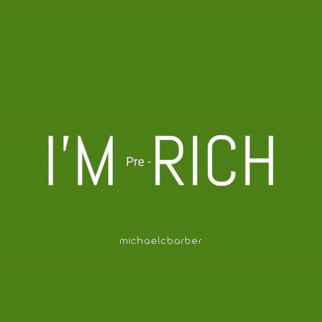 I know and I've always known I would be #rich. The two things I didn't know, was HOW and WHEN? 
Will it be any one of my businesses? Or will it be something else that pops in my head that turns out to be gold? As of now I feel like I'm headed in the righ… ift.tt/2B9xqF0