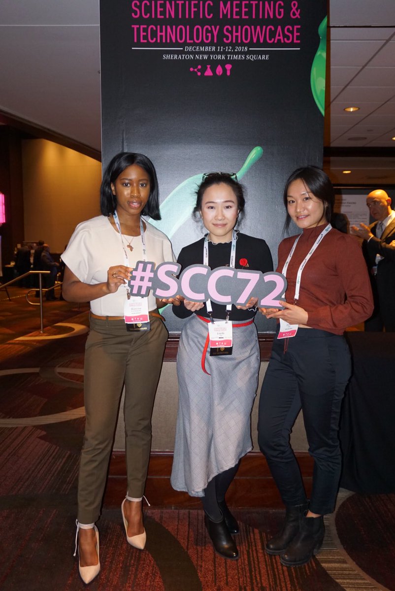 Rutgers_PSM's tweet photo. Happening now ... Day 2 of the SCC’s 72nd Annual Scientific Meeting & Technology Showcase. Three of our Personal Care Science students, Manessa, Estelle and Jackie are rocking the event! #scc72 #nyscc @NYSCC @SocietyCosChem @Rutgers_PSM https://t.co/tdbizgrqlc
