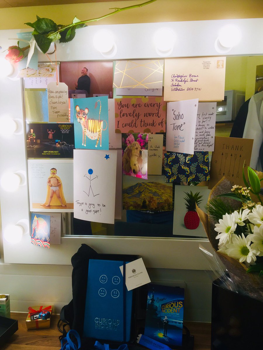 1SeanMac's tweet photo. Wonderful press night last night- standing ovation - and brilliant work from this lovely cast and the team that make it happen @katyrudd @franticassembly @JGreenCasting @NationalTheatre @agirlinthedark @curiousonstage #curiousreturns 🐶🐀 https://t.co/kQOYOWEdfm
